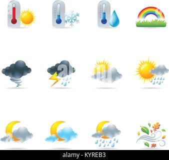 More weather icon set. Stock Vector