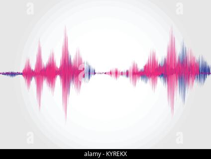 Sound wave ,vector illustration. Stock Vector