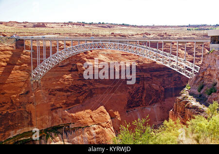 The Glen Canyon Bridge near Page in Arizona. Stock Photo