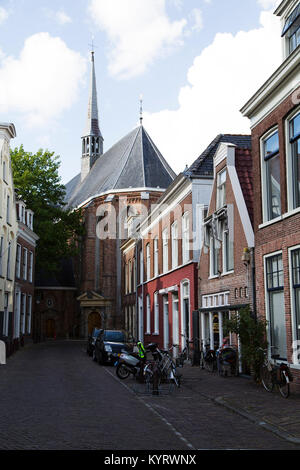 St Jacob's Church in Leeuwarden, the Netherlands. The building stands in teh Jij de Put Street. Stock Photo