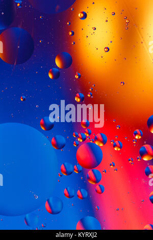 Colorful artificial background with bubbles. Artificial lighting. Background Stock Photo