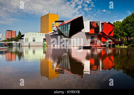 The Netherlands, Groningen, The Groninger Museum is a museum of modern and contemporary art. Stock Photo