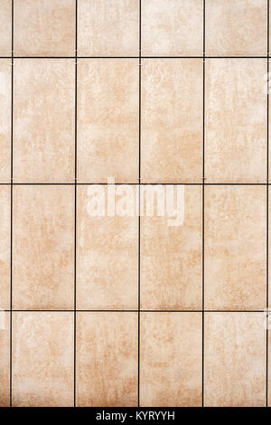 Detail of light beige tile wall texture background Stock Photo