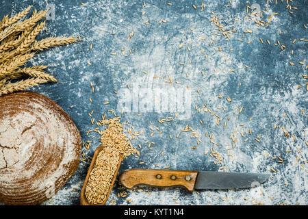 Bakery breads frame background with copy space Stock Photo - Alamy