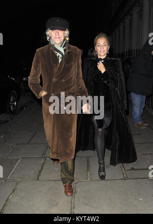 Various celebrities attend Evgeny Lebedev Christmas party the owner of the Evening Standard  Featuring: Bob Geldof, Jeanne Marine Where: London, United Kingdom When: 16 Dec 2017 Credit: WENN.com Stock Photo