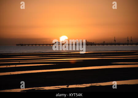 sunrise Morton bay Brisbane australia Stock Photo