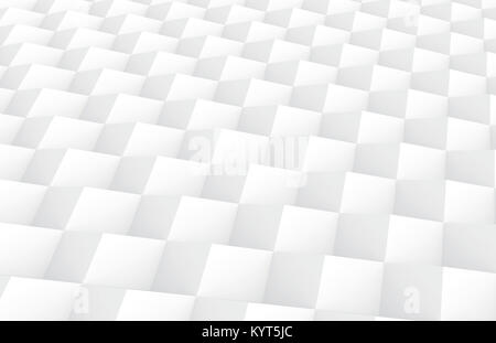 White tilt cubes background, 3d render geometric patterns for ...