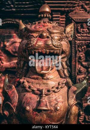 Chinese Guard Lion- The protector of religion. Stock Photo