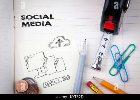 social media concept. digital marketing and internet business Stock Photo