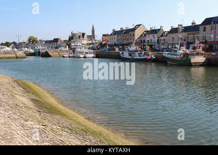 The port of Port-en-Bessin in Normandy (France). Stock Photo