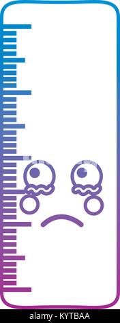 ruler sad school supplies kawaii icon image Stock Vector Image & Art ...