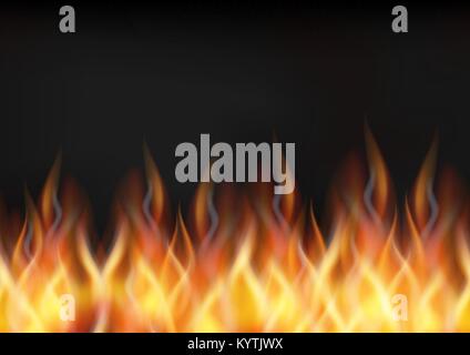 Fire, Seamless Background Stock Vector