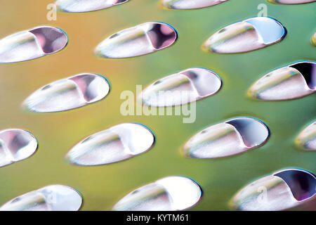 Extreme macro close up of a cheese grater Stock Photo