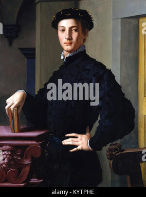 Agnolo Bronzino - Portrait of a Young Man Stock Photo