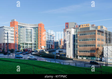 Birmingham Metropolitan College and Birmingham City University buildings in Eastside, Birmingham Stock Photo