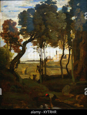 Camille COROT - Souvenir of Italy - 1826 - 1827 - Museum of Fine Arts - Budapest, Hungary. Stock Photo