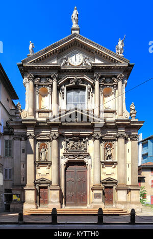 Italy, Lombardy, Milan - 2012/07/08: Italy - Lombardy - Milan - the Santa Maria alla Porta church Stock Photo
