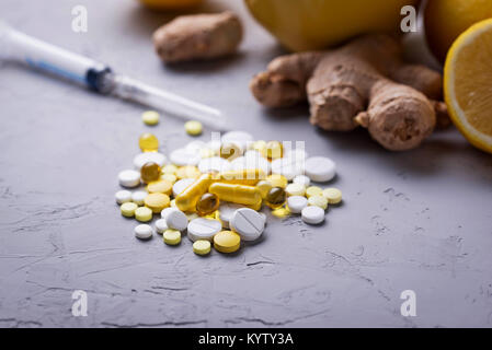 Traditional medicines and alternative natural remedies. Selective focus Stock Photo