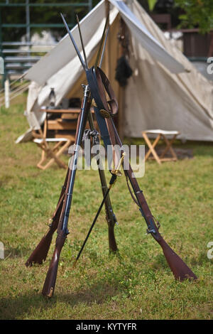 rifles and guns of the civil war era Stock Photo