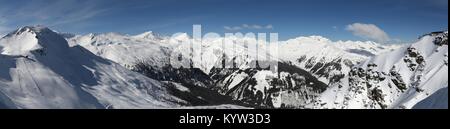 Bad Hofgastein ski resort in Austria. Snow in Alps - Hohe Tauern range in winter. Stock Photo