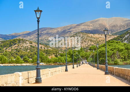 Drapanos Bridge, Agrostoli, Kefalonia Island, Greece Stock Photo