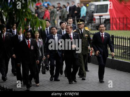 Caracas, Distrito Capital, Venezuela. 19th Apr, 2013. April 19, 2013. Delegation of the People's Republic of China, arrive at the national assembly for the swearing-in of Nicolas Maduro, as president of Venezuela. Photo: Juan Carlos Hernandez Credit: Juan Carlos Hernandez/ZUMA Wire/Alamy Live News Stock Photo