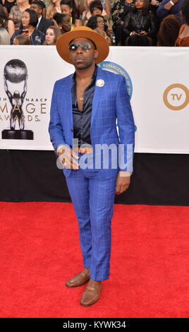 Pasadena, California, USA. 15th Jan, 2018. MAJOR at the 49th NAACP Image Awards at the Pasadena Civic Auditorium in Pasadena, California, USAlifornia on January 15, 2017. Credit: Koi Sojer/Snap'n U Photos/Media Punch/Alamy Live News Stock Photo