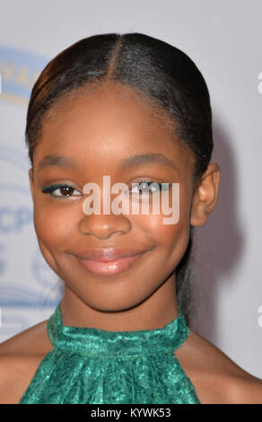 Pasadena, California, USA. 15th Jan, 2018. Marsai Martin at the 49th NAACP Image Awards at the Pasadena Civic Auditorium in Pasadena, California, USAlifornia on January 15, 2017. Credit: Koi Sojer/Snap'n U Photos/Media Punch/Alamy Live News Stock Photo