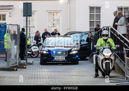 London, UK. 17th Jan, 2018. The Duchess of Cambridge arrives at Great Ormond Street Hospital in west London to officially open the Mittal Children's Medical Centre, home to the new Premier Inn Clinical Building. Credit: Guy Corbishley/Alamy Live News Stock Photo