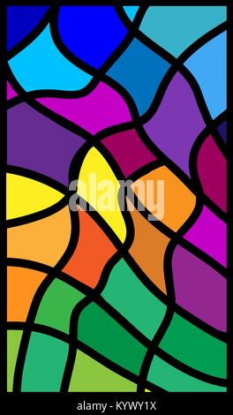 Rectangular abstract colored glass. Stock Vector
