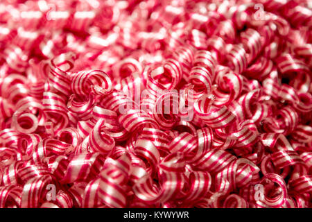 Traditional Swedish hard candy curls (polkagris skruvar) Stock Photo