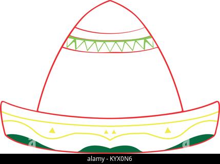 Mexican hat icon Stock Vector