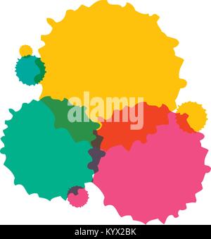 watercolor circles collection stains set splashes Stock Vector