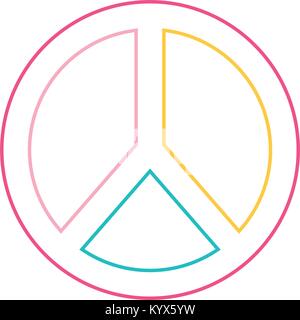peace and love symbol emblem icon Stock Vector