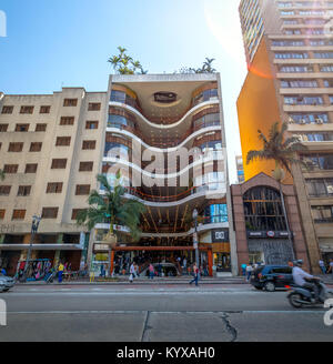 Galeria do Rock (Rock Gallery) Shopping Mall Facade in Dowtown Sao Paulo - Sao Paulo, Brazil Stock Photo