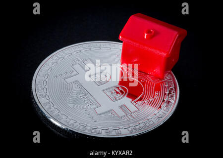 Bitcoin property investment concept image Stock Photo