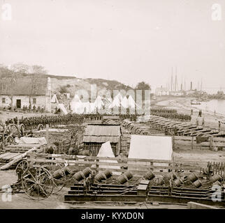 Yorktown, Va. Federal artillery park Stock Photo