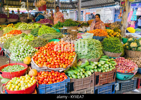 India, Karnataka, , Belur, Market Stock Photo