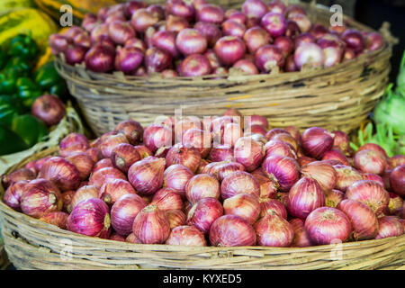 India, Karnataka, , Belur, Market Stock Photo