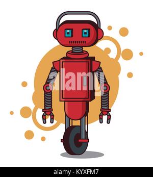 Robot funny cartoon Stock Vector