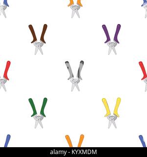 Vector seamless pattern with Pliers Stock Vector