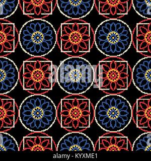 Bright background with embroidery for gift design Stock Vector