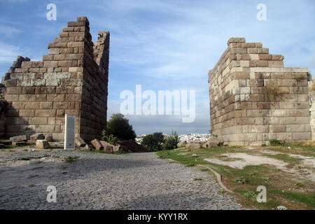 Ruins of Milas gate in Bodrum, Turkey Stock Photo