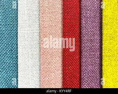 Background and texture of multi-colored fabrics. Studio Photo Stock Photo