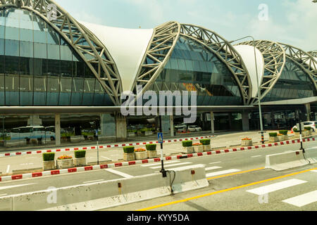 BANGKOK, THAILAND - CIRCA MARCH 2013: Bangkok Airport, view from outside Stock Photo