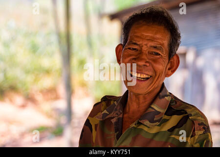 BANGKOK, THAILAND - CIRCA MARCH 2013: Portrait of unidentified happy countryman Stock Photo