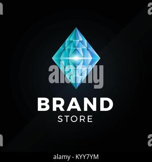 Diamond Logo template element symbol with luxury gradient color Stock Vector