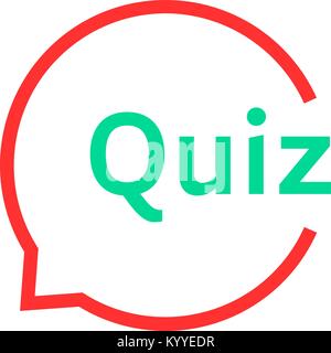 linear quiz speech bubble Stock Vector