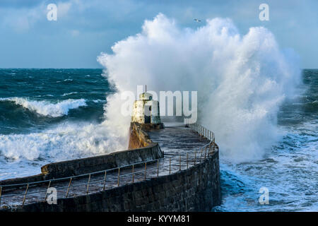 Portreath, Cornwall, UK 16/01/2018 Stock Photo