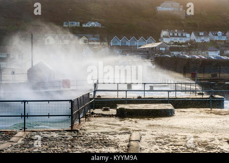 Portreath, Cornwall, UK, 16/01/2018 Stock Photo
